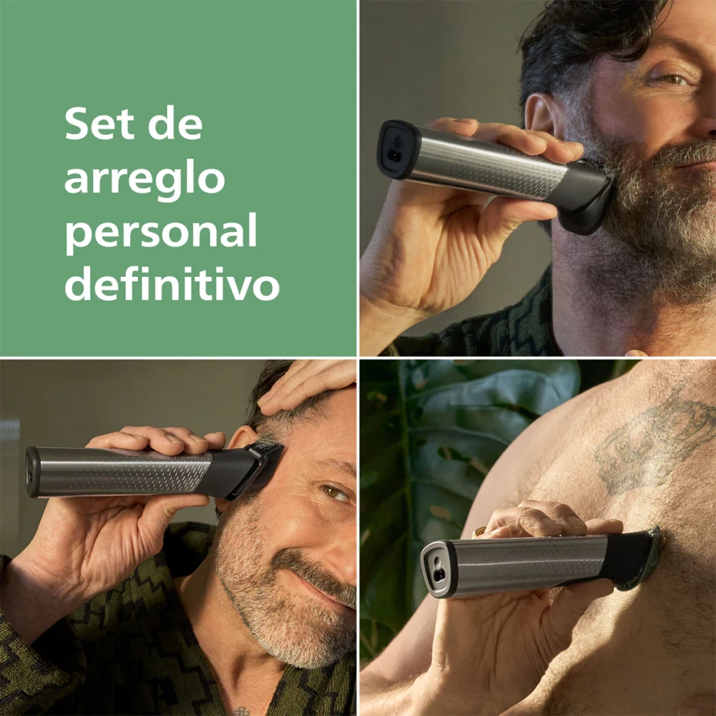 Philips Cortapelos multifunción All-in-One Trimmer Series 9000 MG9557/15 plata - batería = 120 min de autonomía, carga