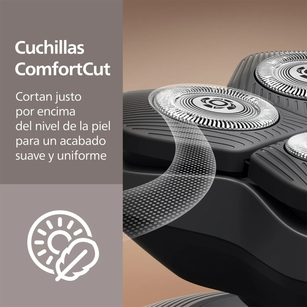 Philips Afeitadora de cabeza HS7980/15 Pro 7000 Series Negro/Plata - carga rápida = 5 min | una carga corta de emergencia