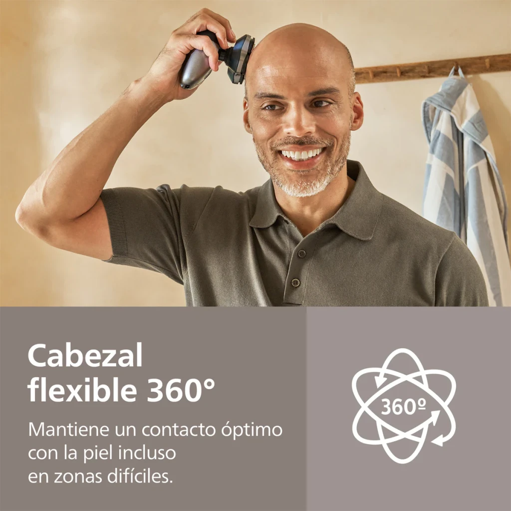 Philips Afeitadora de cabeza HS7980/15 Pro 7000 Series Negro/Plata - detalle 2