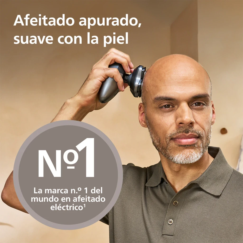Philips Afeitadora de cabeza HS7980/15 Pro 7000 Series Negro/Plata - detalle