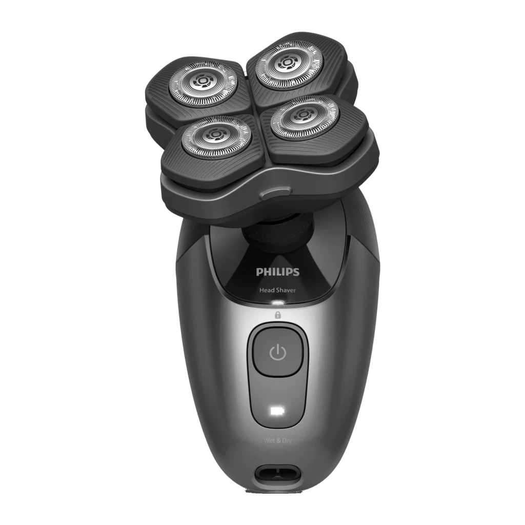 Philips Afeitadora de cabeza HS7980/15 Pro 7000 Series Negro/Plata - sistema de afeitado = 360° Flexing Head con cuchillas