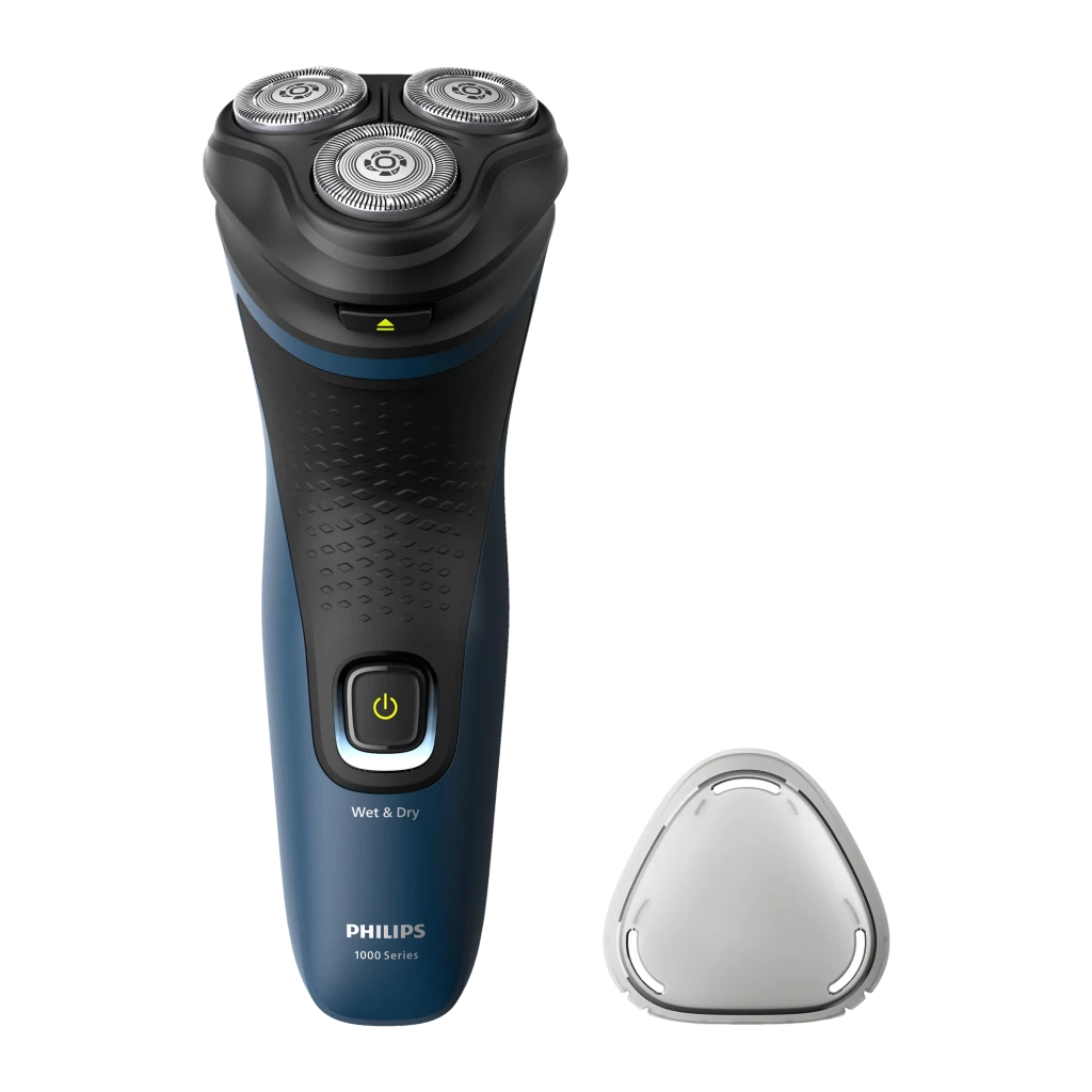 Philips Afeitadora eléctrica S1151/00 Serie 1000 Negro y Azul - autonomía = 40 min / Carga = 8 h | 40 minutos dan para varias