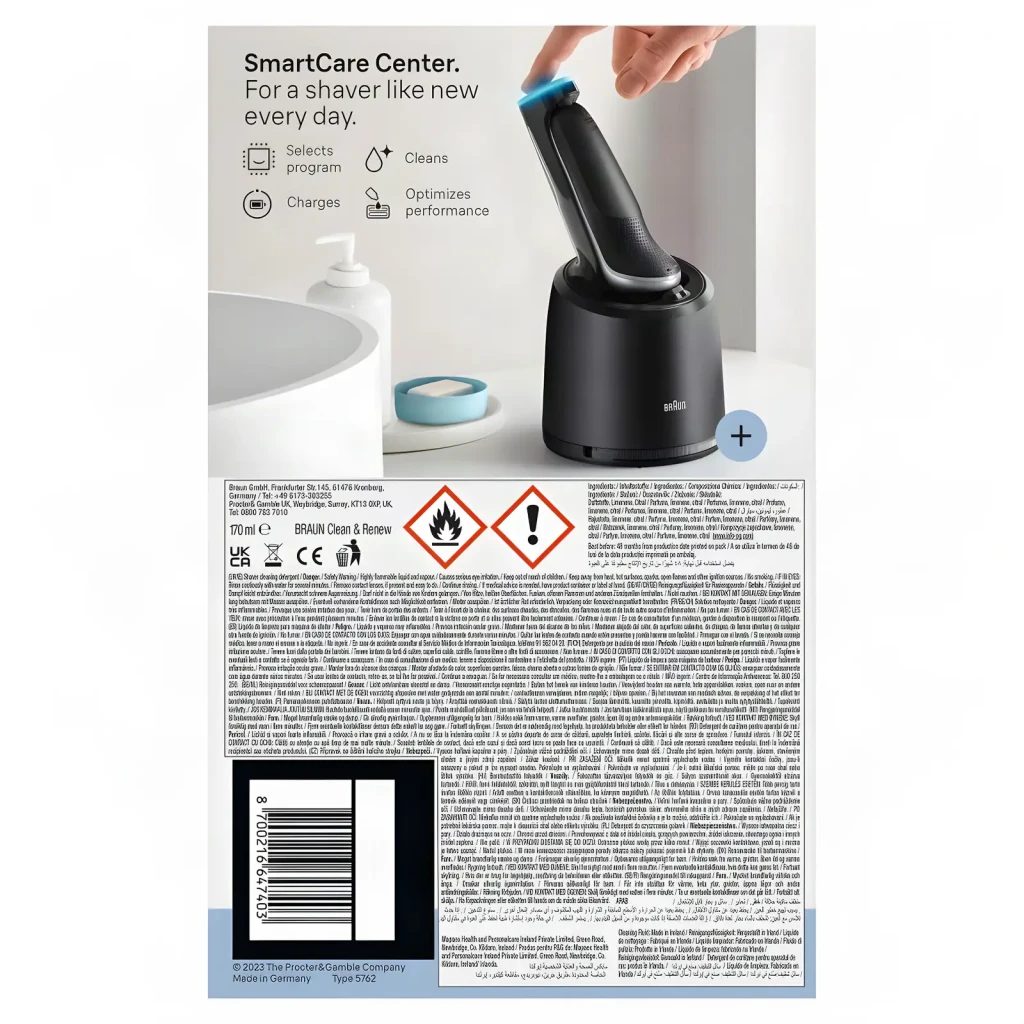 Braun Afeitadora Series 6 62-S7650cc Plata - estación base incluida = Sí | la base sirve para limpiar y cargar la