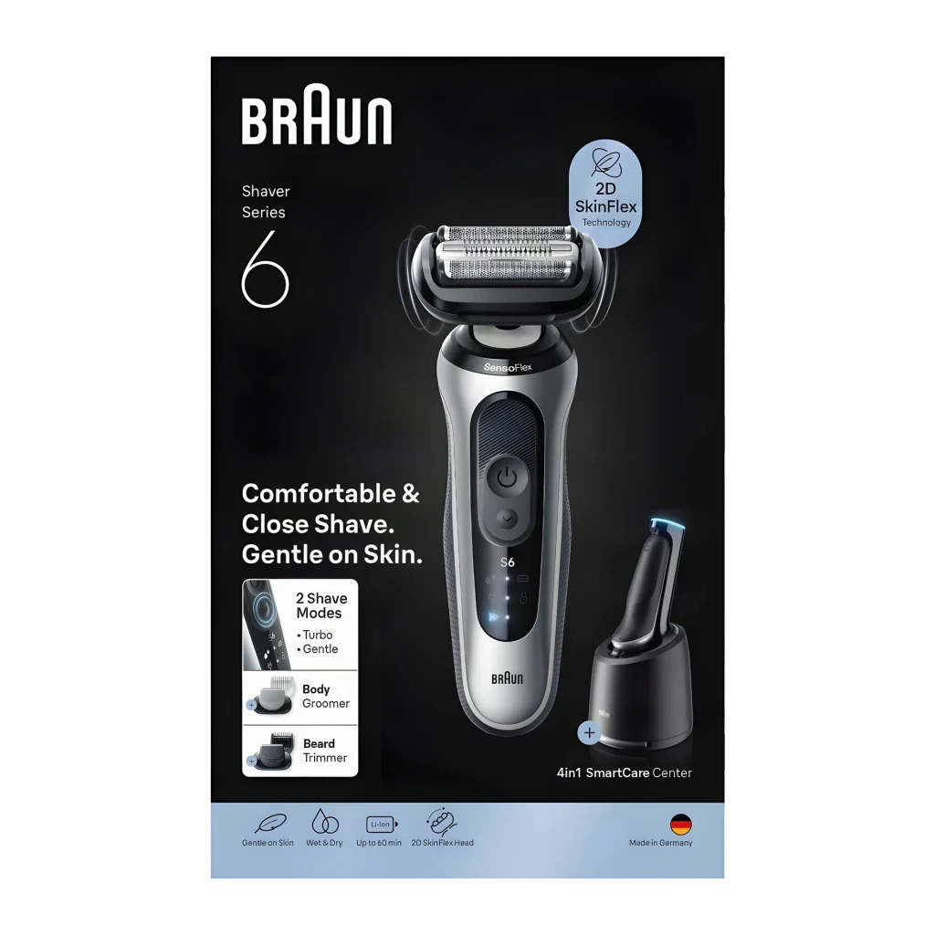 Braun Afeitadora Series 6 62-S7650cc Plata - uso en mojado y seco = Sí (resistente al agua) | puedes usarla en la