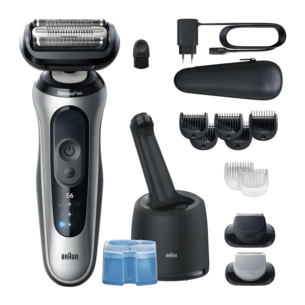 Braun Afeitadora Series 6 62-S7650cc Plata - sistema de afeitado = Máquina de láminas | el afeitado laminar es