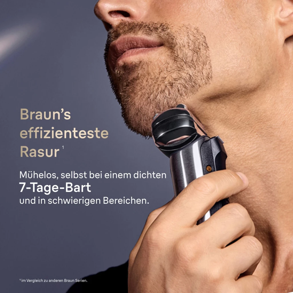 Braun Afeitadora facial 917667 inalambrica 60min seco y mojado 5 laminas recortador plata - uso en seco y mojado = Sí