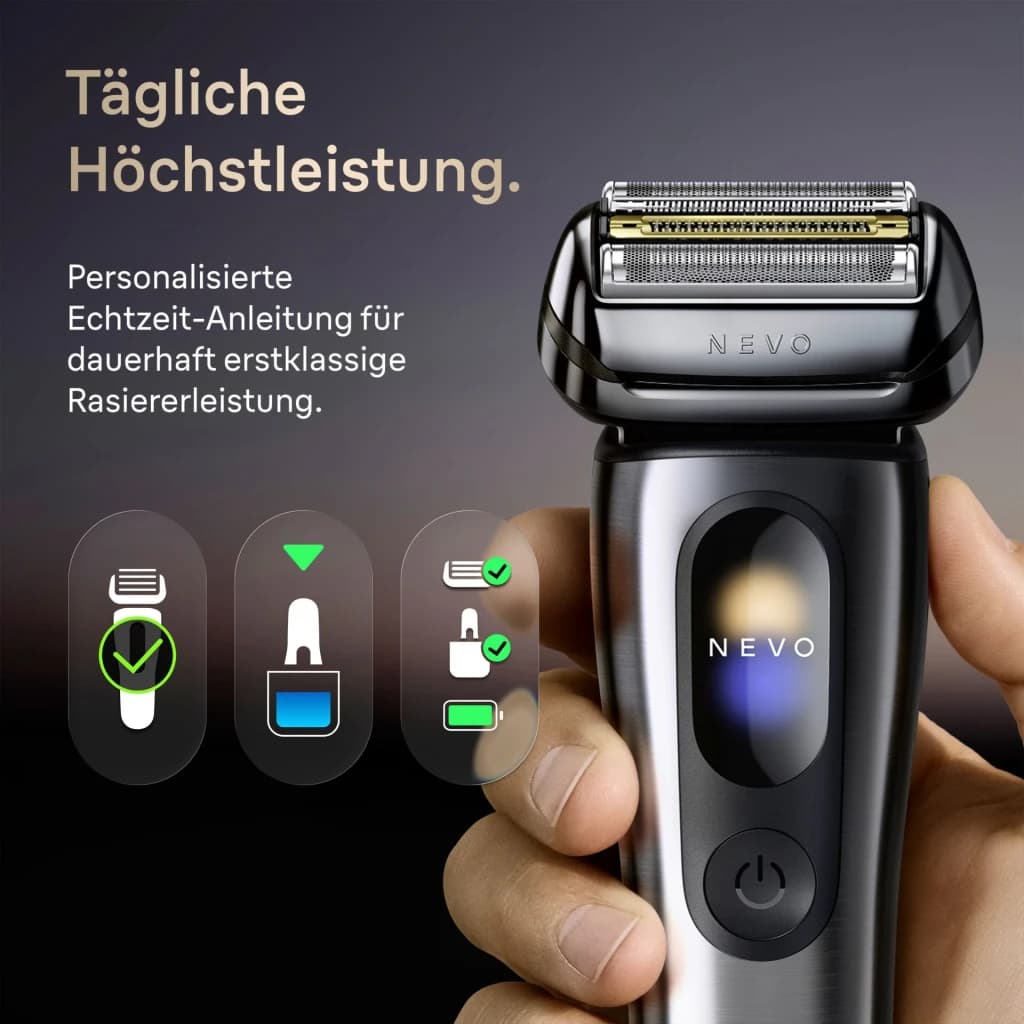 Braun Afeitadora facial 917667 inalambrica 60min seco y mojado 5 laminas recortador plata - detalle 2
