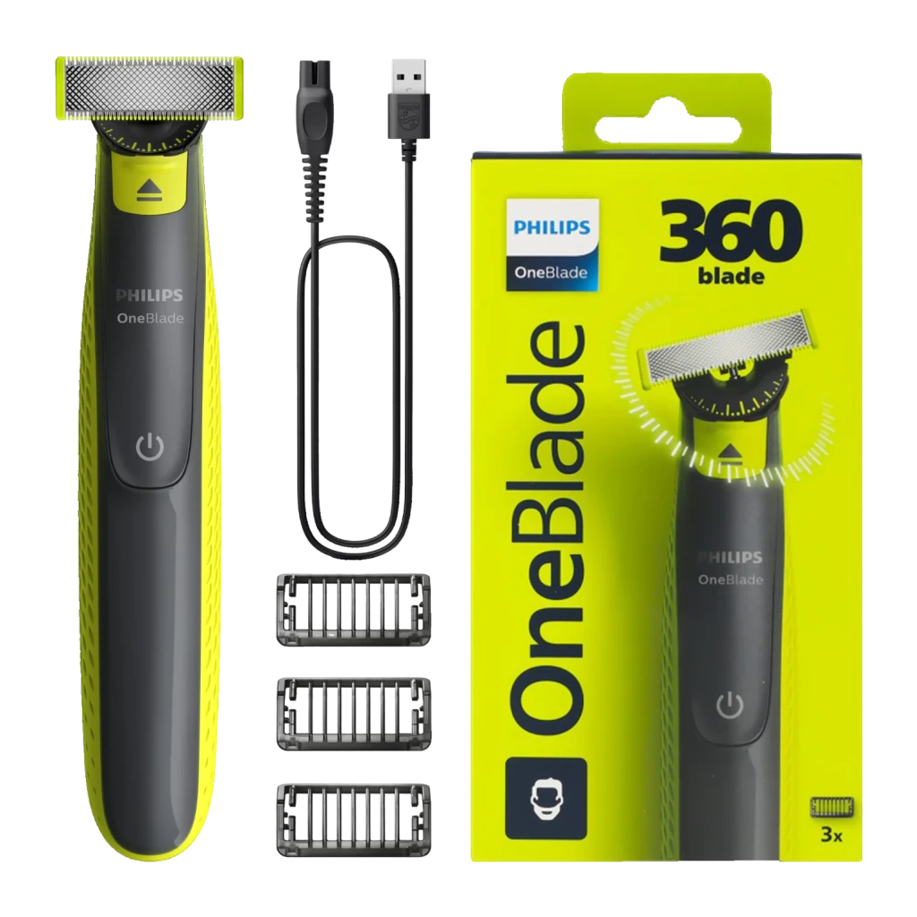 Philips Afeitadora OneBlade QP2724/23 carbon vegetal, cal - sistema de afeitado = Máquina de afeitar de láminas con cuchilla