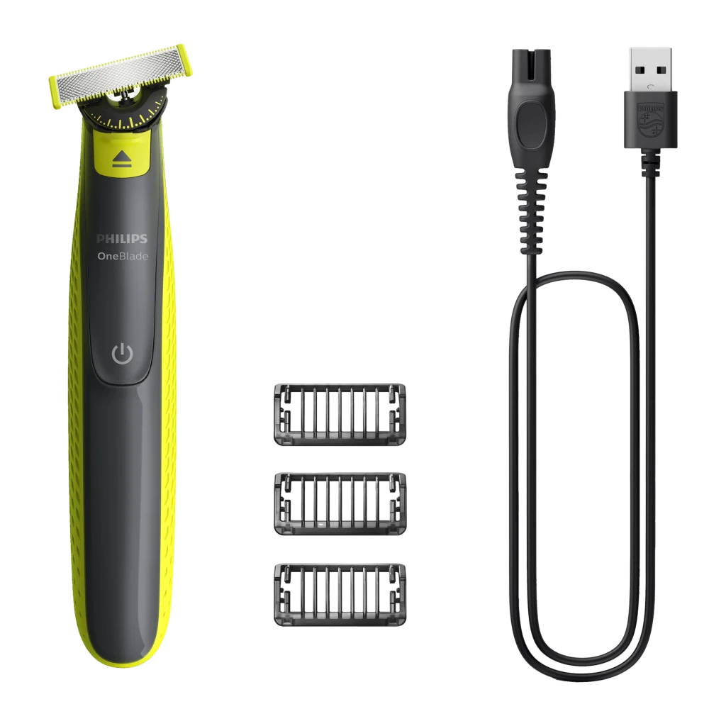 Philips Afeitadora OneBlade QP2724/23 carbon vegetal, cal - mojado y seco = Sí, lavable | se puede usar con gel o espuma bajo