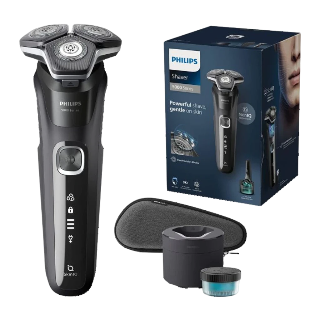 Philips Afeitadora Shaver Series 5000 S5887/10 gris - cabezal de repuesto compatible = SH71; sustitución recomendada cada 2