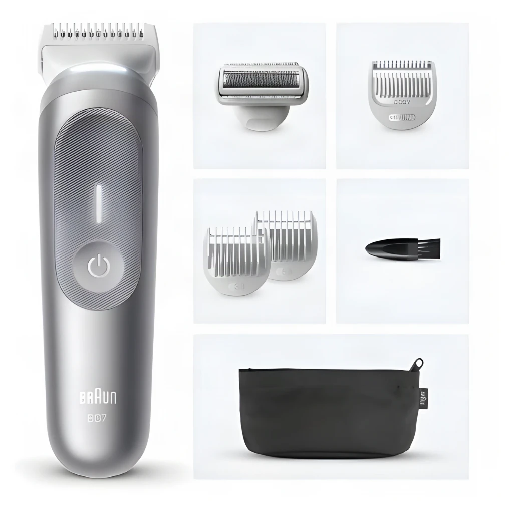 Braun Afeitadora corporal Series 7 BG7550 gris - autonomía de batería = 100 min | suficiente para varias sesiones antes