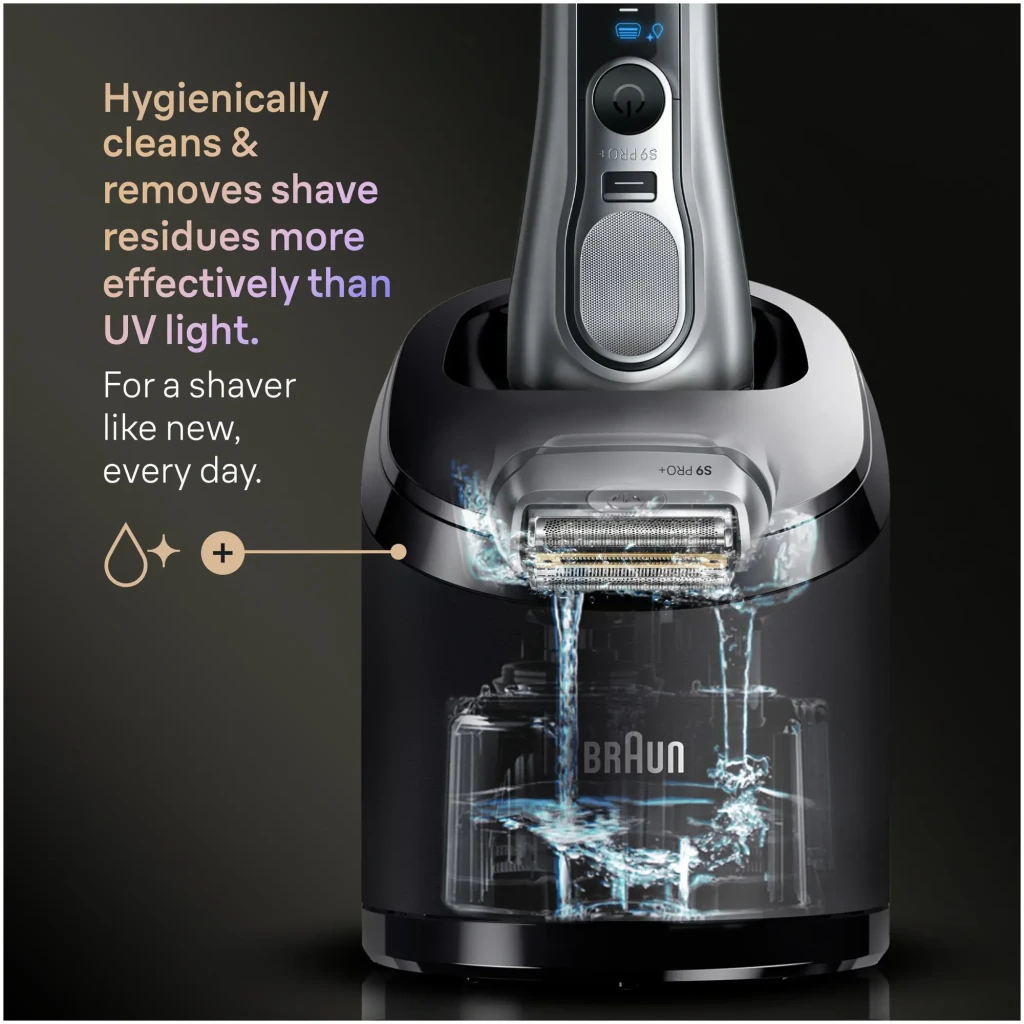 Braun Afeitadora Series 9 Pro+ 9667CC Plateado plata - tiempo de carga = 1 h carga completa / 5 min carga rápida (batería de
