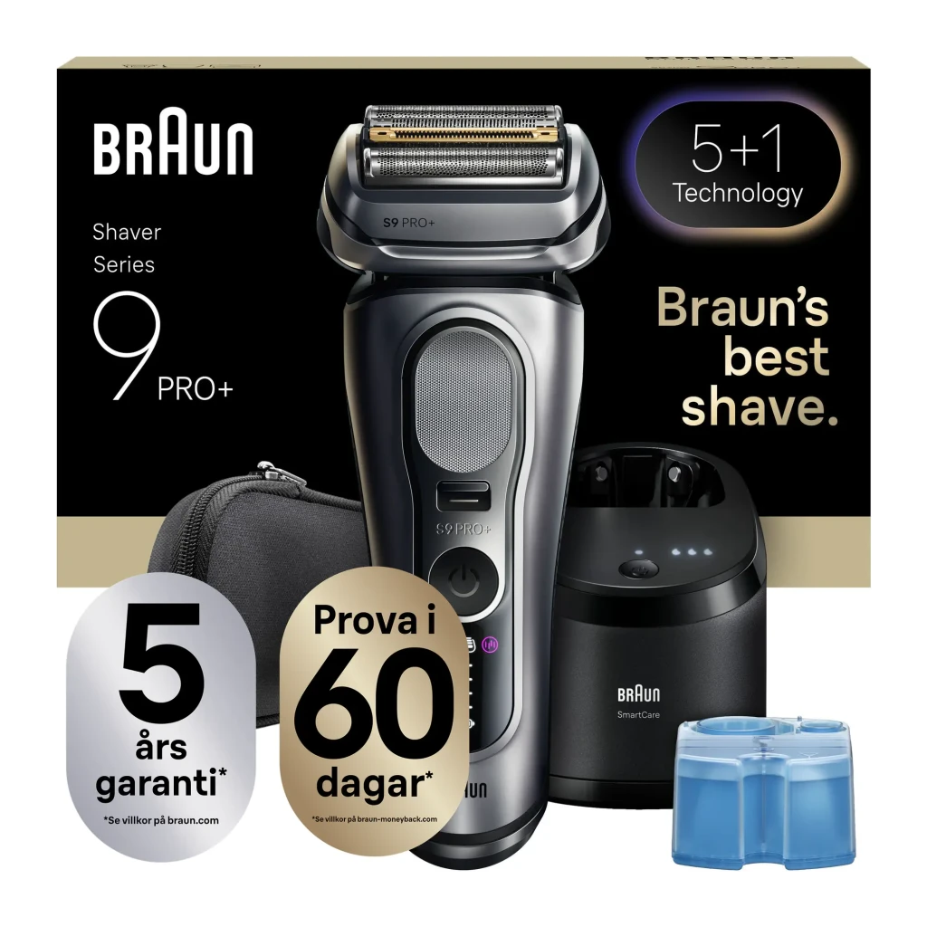 Braun Afeitadora Series 9 Pro+ 9667CC Plateado plata - uso en mojado y seco + lavable + a prueba de agua = Sí | se puede usar