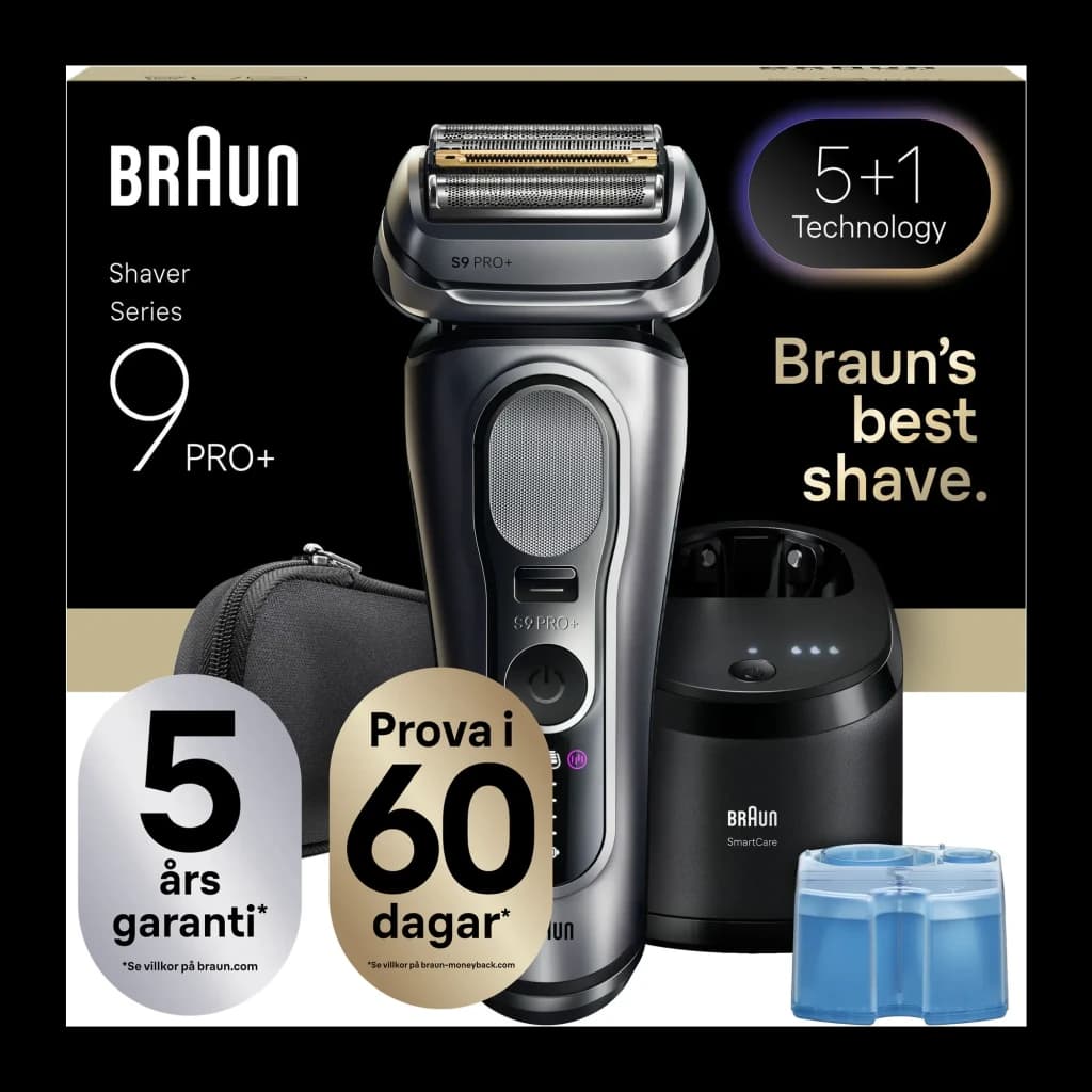 Braun Afeitadora Series 9 Pro+ 9667CC Plateado plata - uso en mojado y seco + lavable + a prueba de agua = Sí | se puede usar