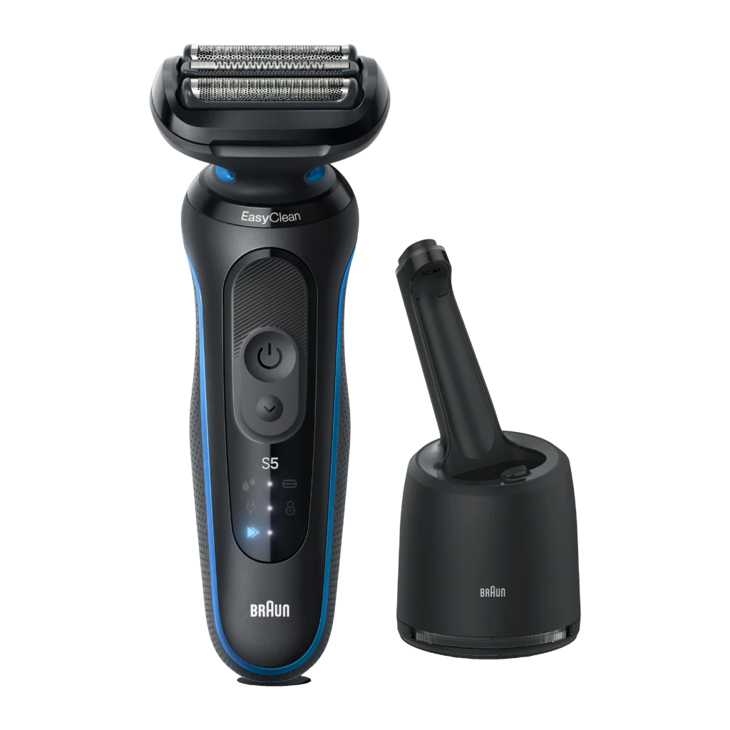 Braun Afeitadora Series 5 52-B7000cc con Centro de Limpieza SmartCare Negro/Azul - sistema de afeitado = Máquinas de afeitar