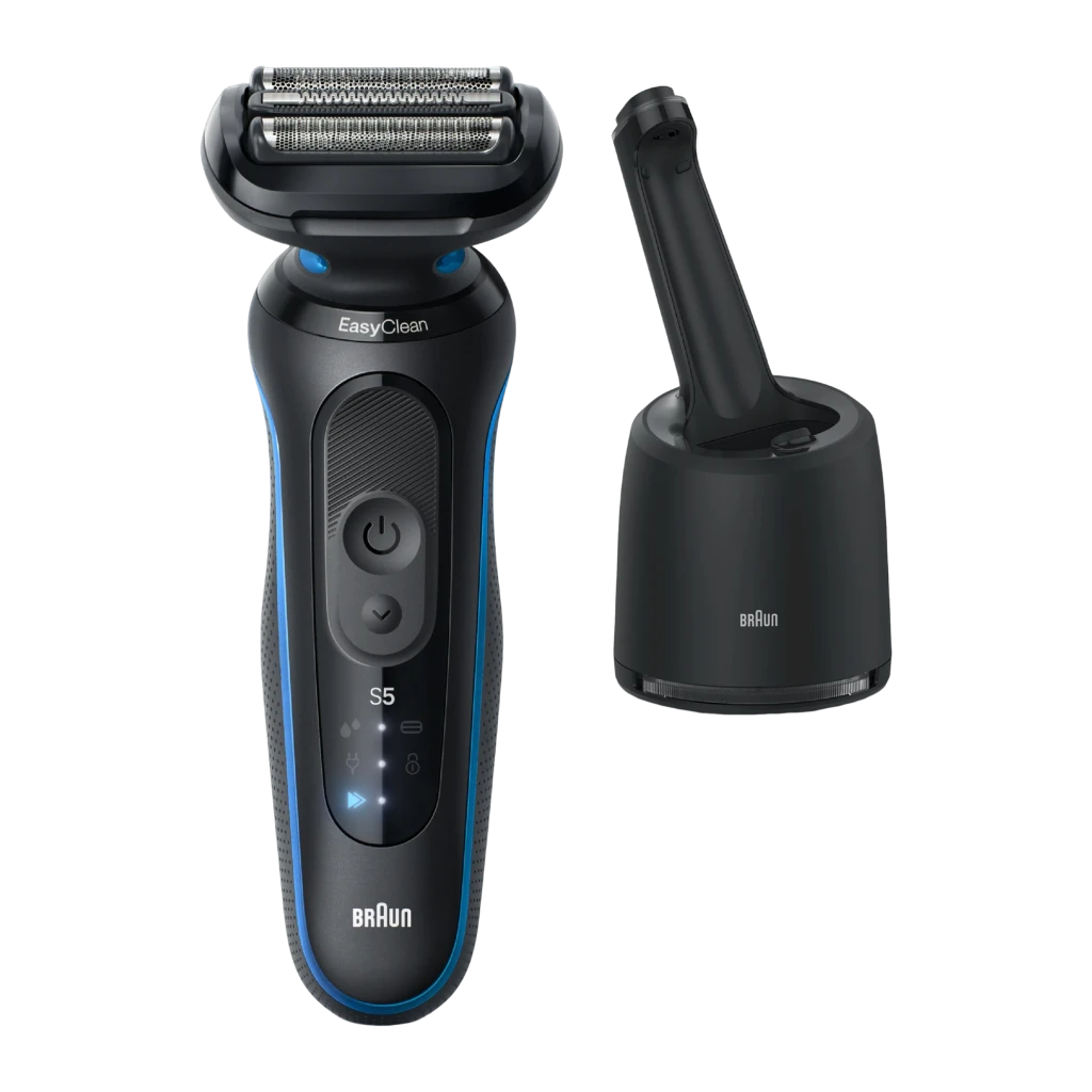 Braun Afeitadora Series 5 52-B7000cc con Centro de Limpieza SmartCare Negro/Azul - tiempo de funcionamiento = 50 min por
