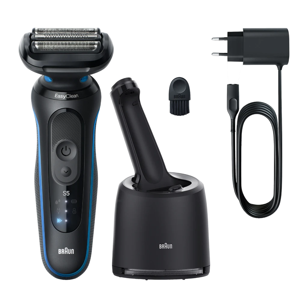 Braun Afeitadora Series 5 52-B7000cc con Centro de Limpieza SmartCare Negro/Azul - centro SmartCare (estación base) = Sí