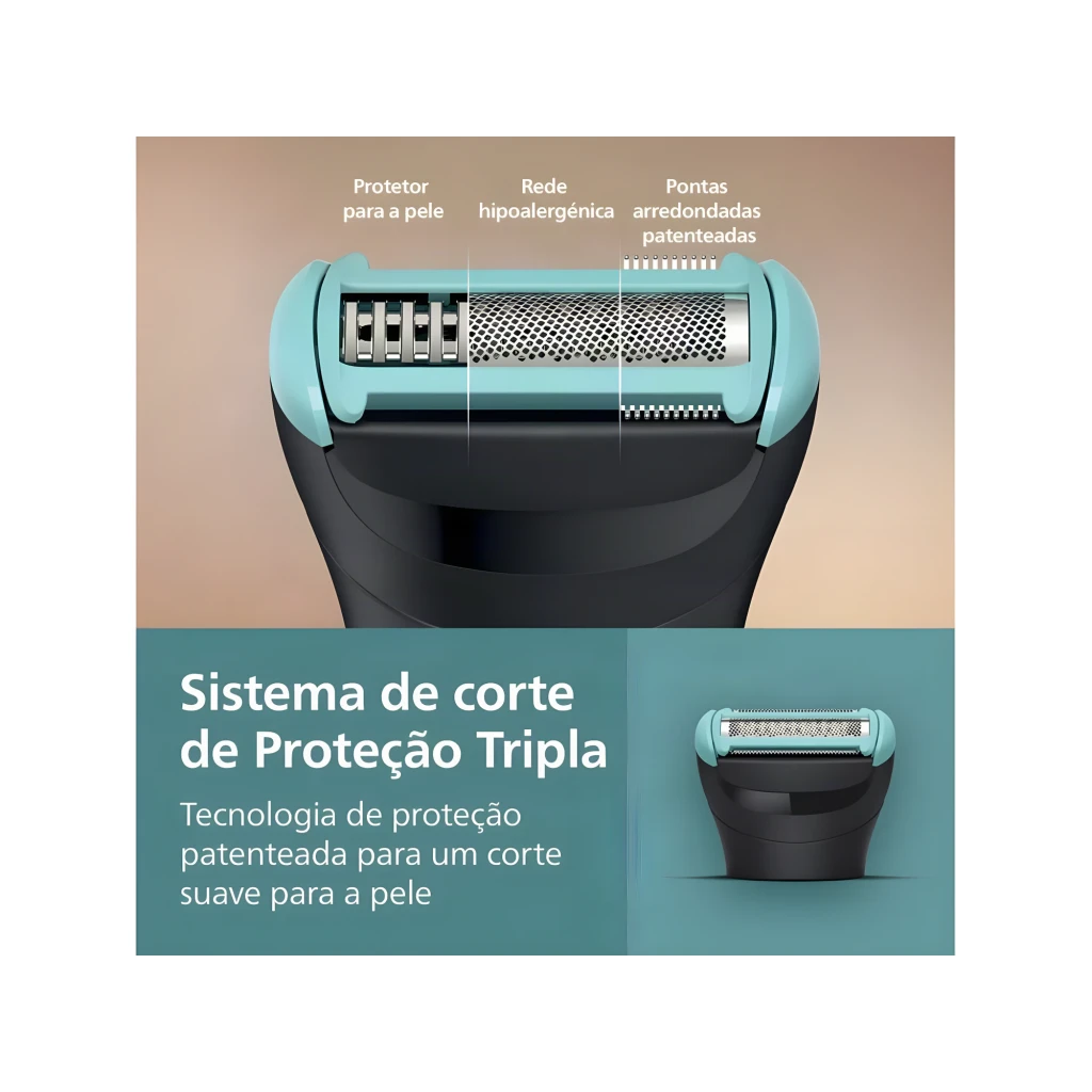 Philips Afeitadora corporal BG3485/15 Triple Protect Wet & Dry gris - tiempo de funcionamiento = 80 min | suficiente para