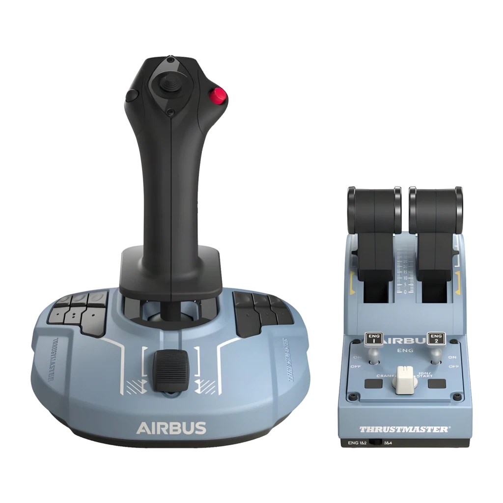 Thrustmaster Joystick TCA Officer Pack Airbus Edition negro, bleu - vue principale