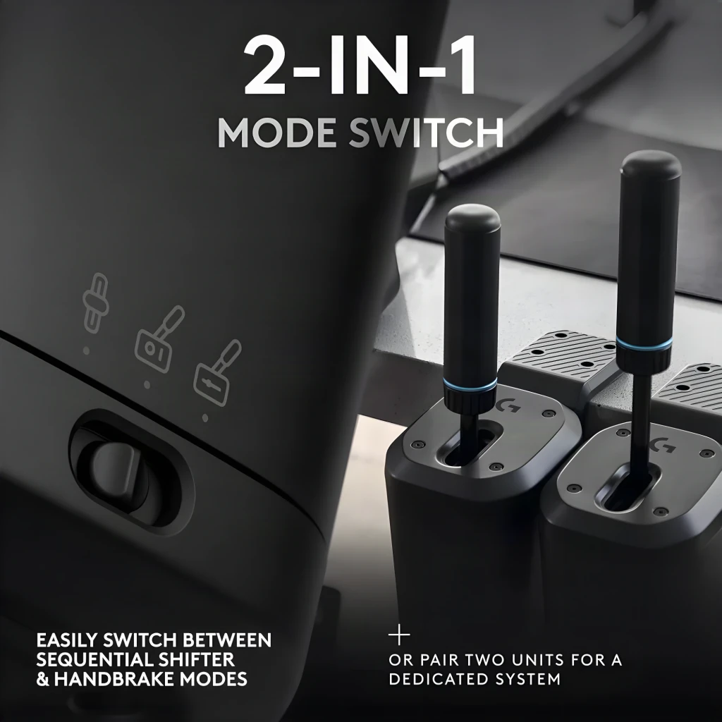 Logitech Palanca de cambios G RS H-Shifter negro - detalle 4