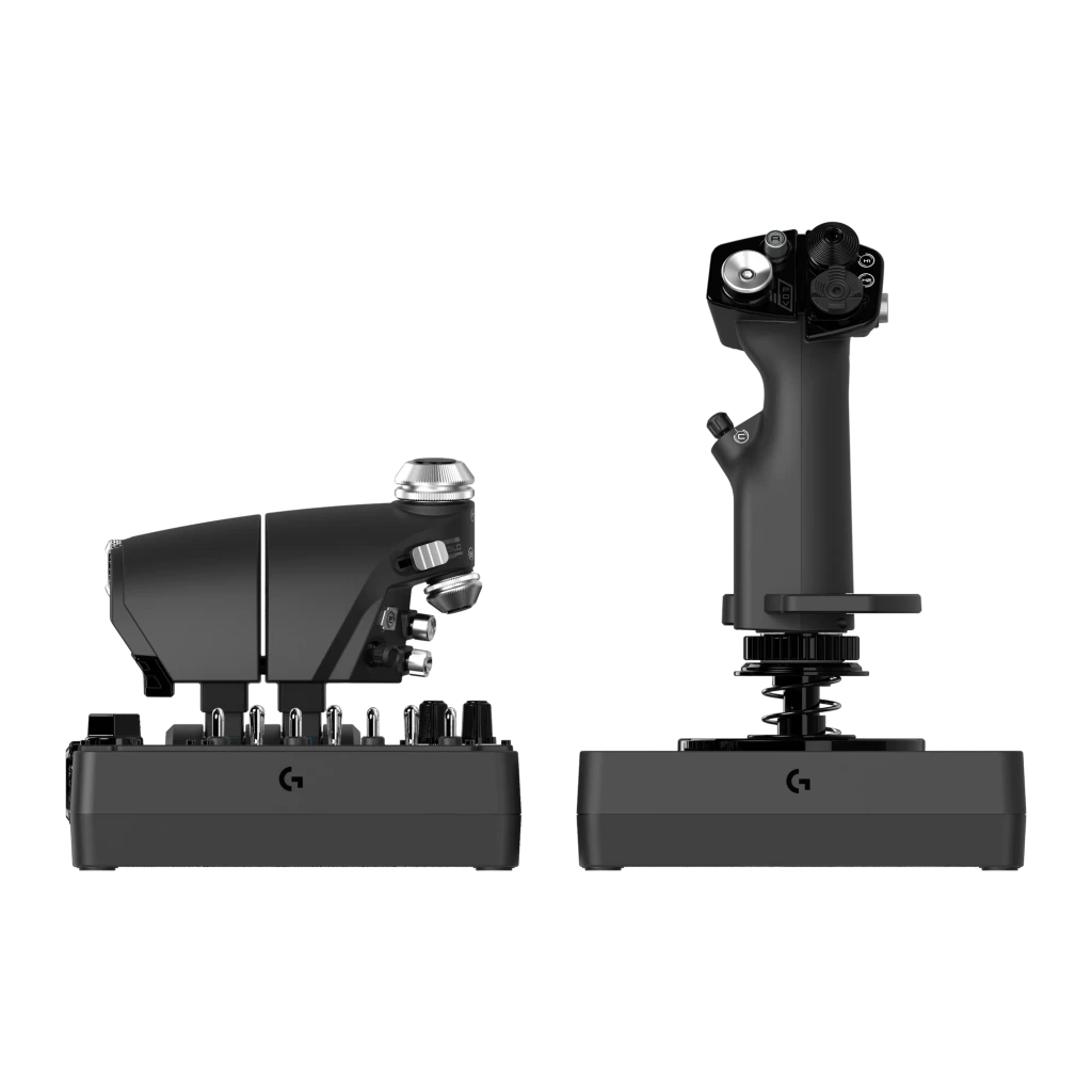 Logitech Joystick Pro Flight X56 Rhino HOTAS negro - plataformas soportadas = PC (Windows 7, 8, 8.1, 10) | solo funciona en