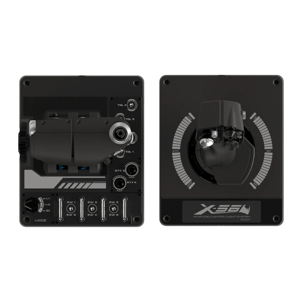 Logitech Joystick Pro Flight X56 Rhino HOTAS negro - peso = 1,12 kg (joystick); dimensiones 225 x 185 x 266 mm | es un