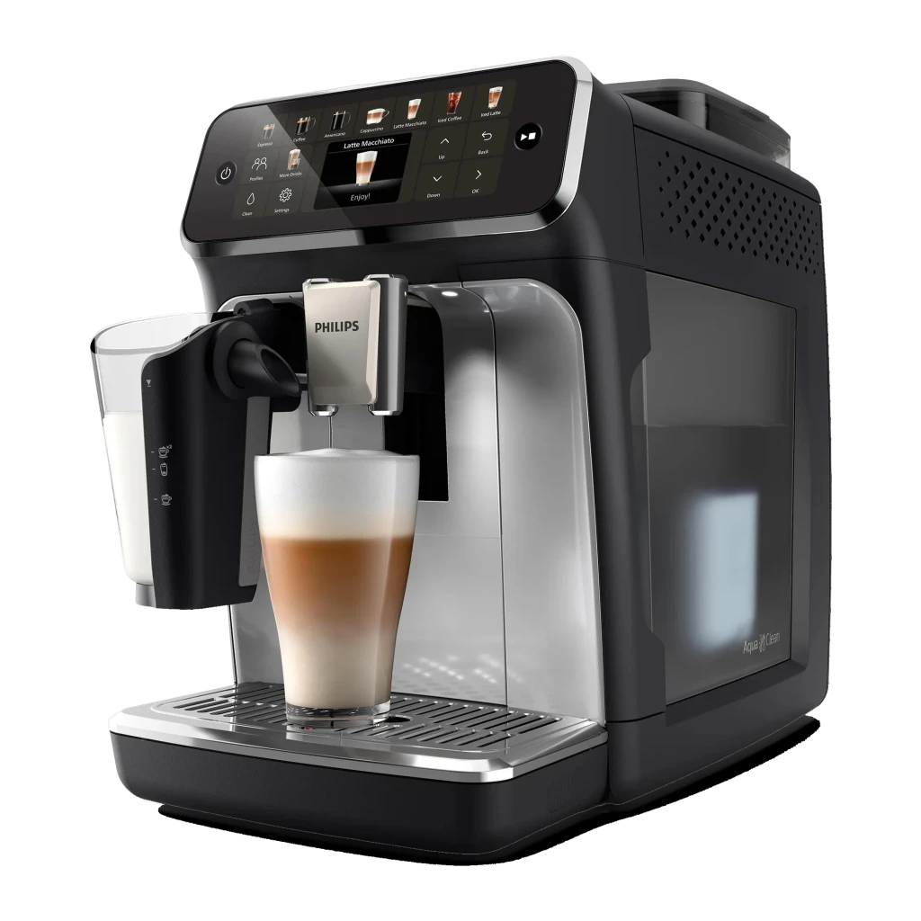 Philips 5500 Cafetera Superautomática LatteGo, 20 bebidas, Negro - sistema de leche = LatteGo (depósito de 0,26 L integrado)
