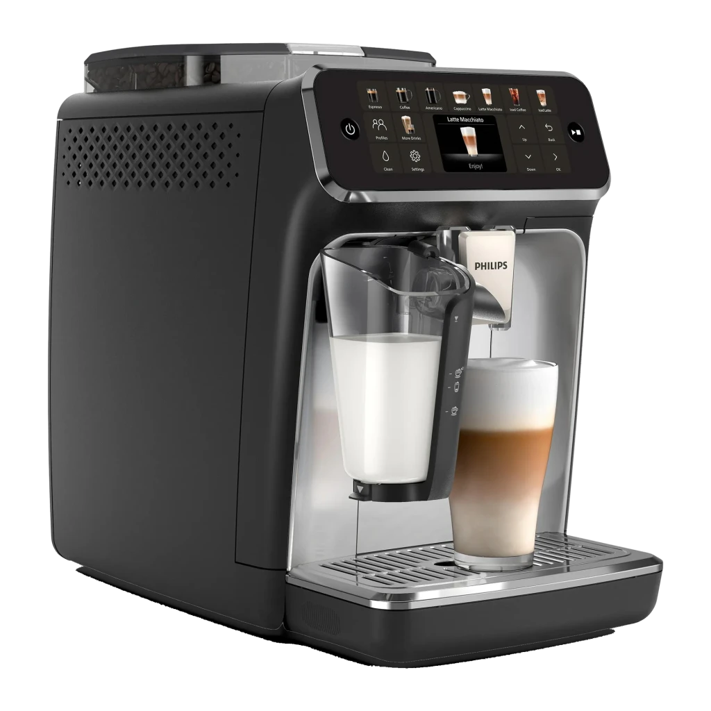 Philips 5500 Cafetera Superautomática LatteGo, 20 bebidas, Negro - número de bebidas programables = 20 | cubre el catálogo