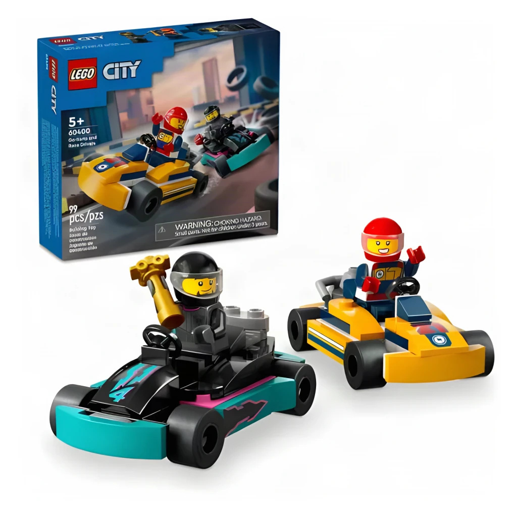 LEGO Set de construcción City 60400 Go-Karts con Pilotos turquesa y naranja - vista principal - Ítem1