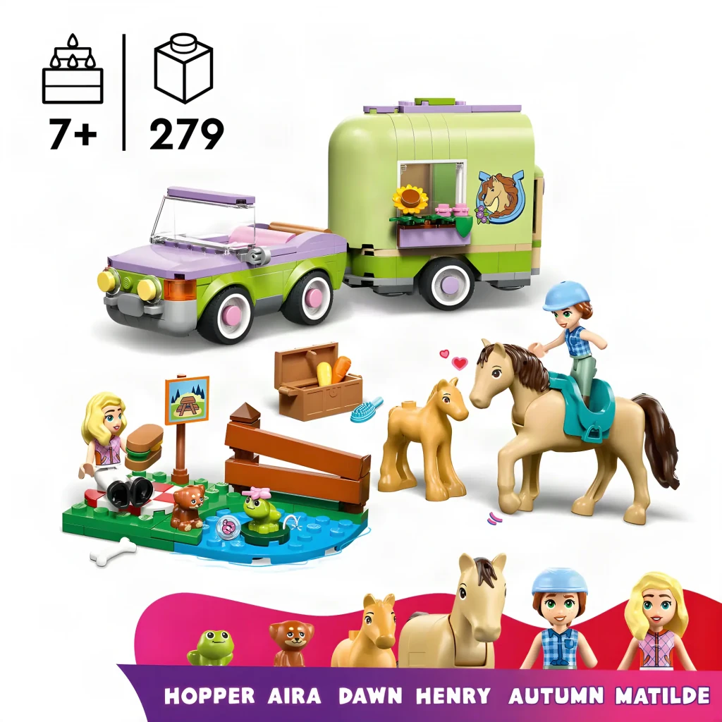 LEGO Set de Construcción Friends 42695 Caballo, Potro y Remolque - vista principal - Ítem4