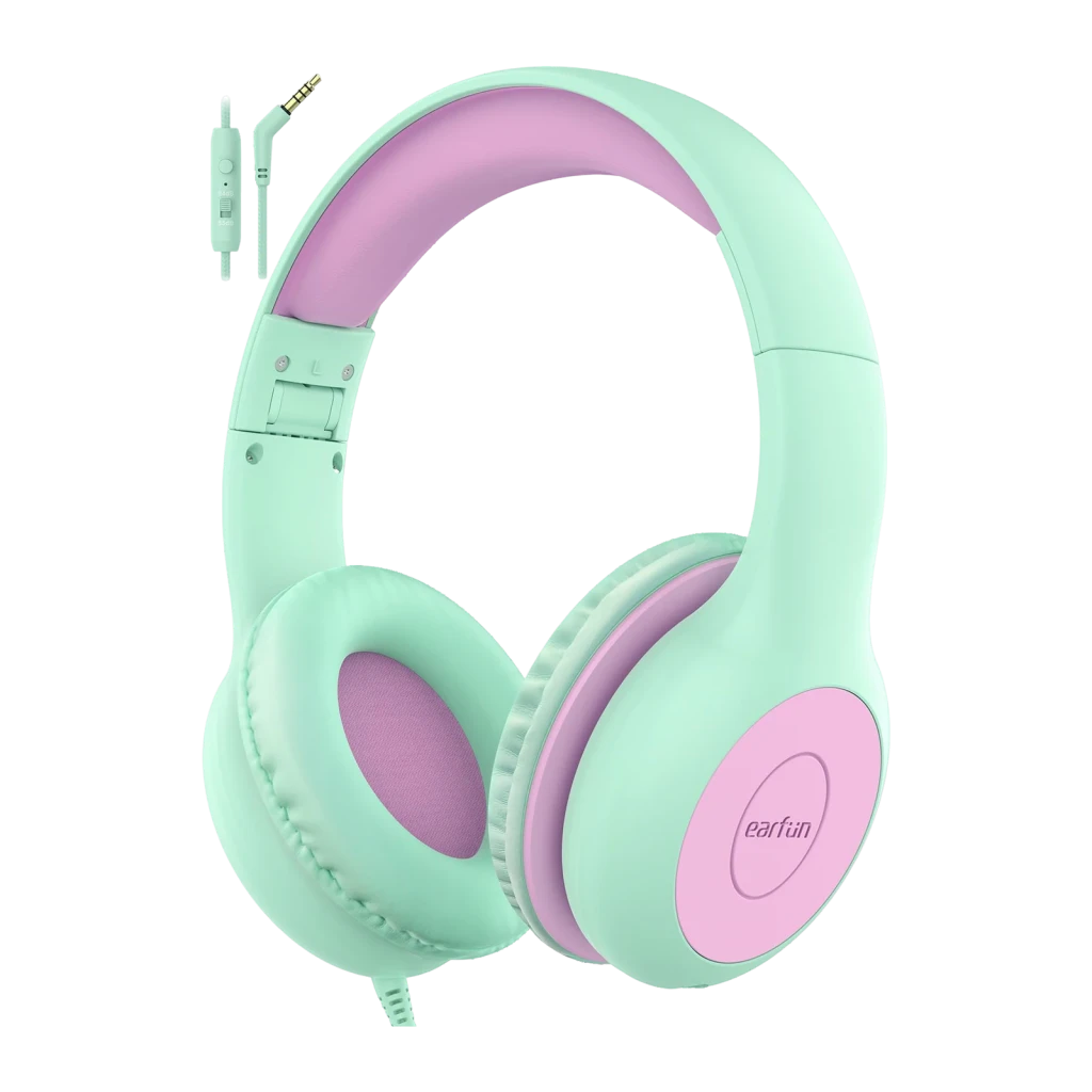 Auscultadores EarFun K1 Green Violet Diadema Over-ear Jack 3,5mm Driver 40mm