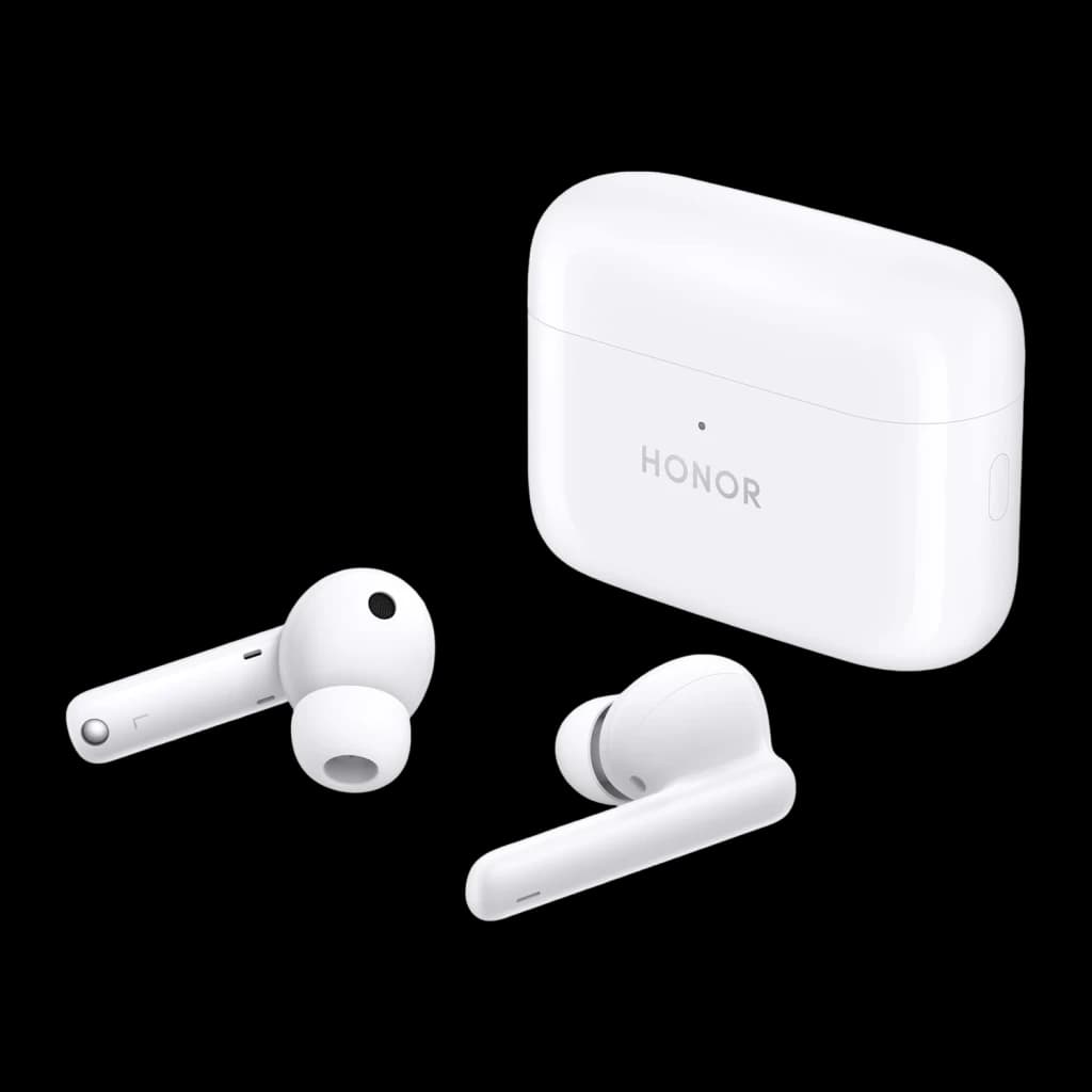 Écouteurs Honor Choice Earbuds X7 Pro Réduction de Bruit In-Ear Bluetooth 5.4 Blanc, vue en perspective: deux écouteurs