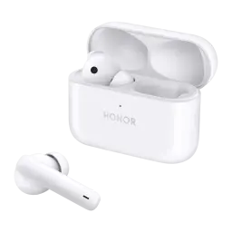 Écouteurs Honor Choice Earbuds X7 Pro Réduction de Bruit In-Ear Bluetooth 5.4 Blanc, vue en angle: boîtier ouvert