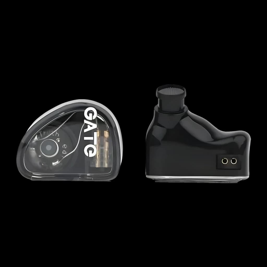 Truthear Gate Wired Negro - carcasa transparente con drivers visibles, logo GATE y conectores