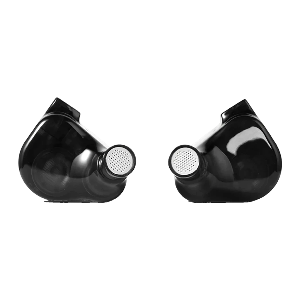 TRUTHEAR Zero auriculares in-ear azuis, vista frontal: duas carcaças frente a frente com grelhas prateadas