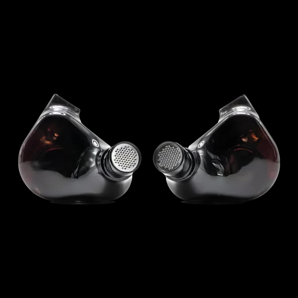 Écouteurs Truthear Zero:RED In-Ear Jack 3,5mm Double DD 10mm + 7,8mm, vue frontale: les deux écouteurs avec grille