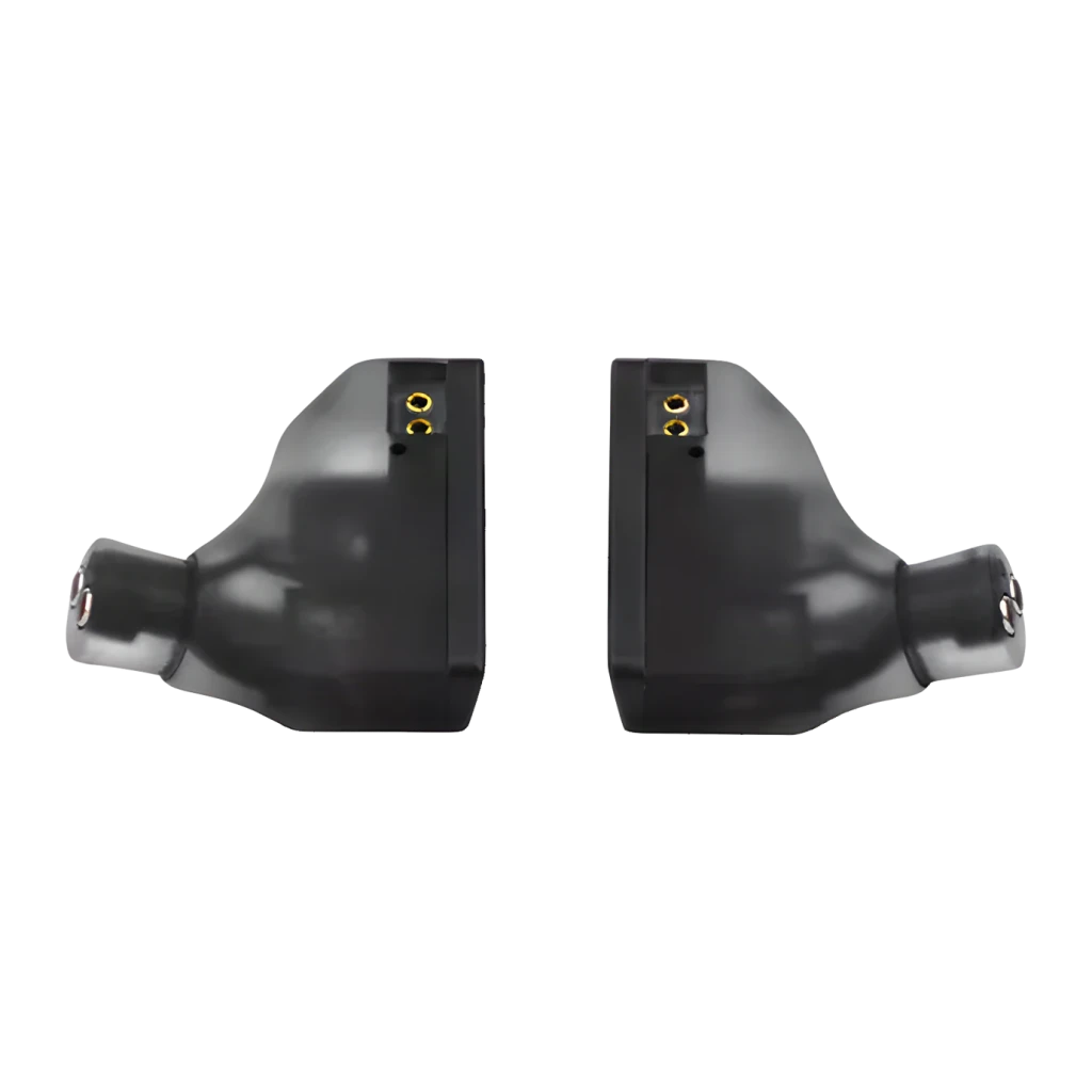 Auriculares Truthear HEXA In-Ear Cable Jack 3,5mm 10mm Driver Negro, vista interior: conectores 2-pin dorados de ambos
