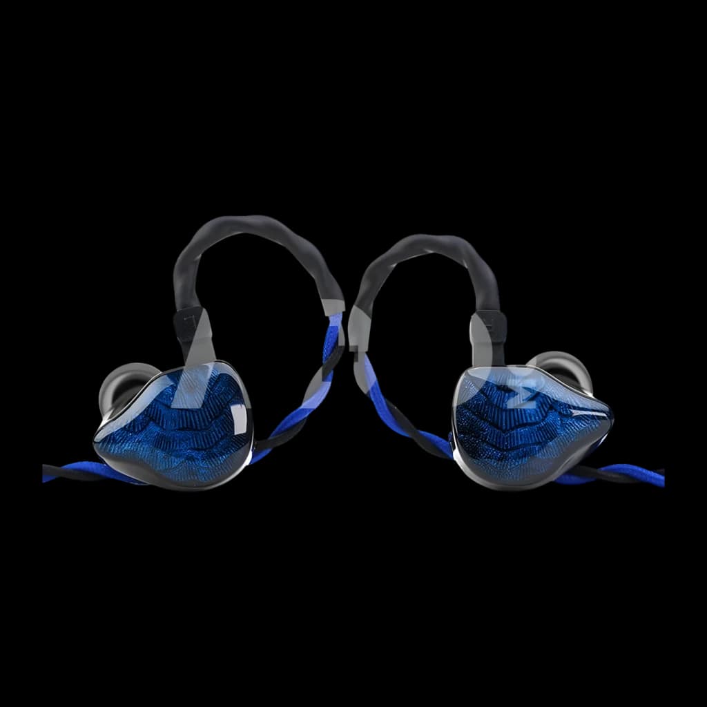 Auriculares Truthear Nova Blue In-Ear con cable (IEM) Jack 3,5mm 1DD+4BA Híbrido, vista frontal: ambos auriculares