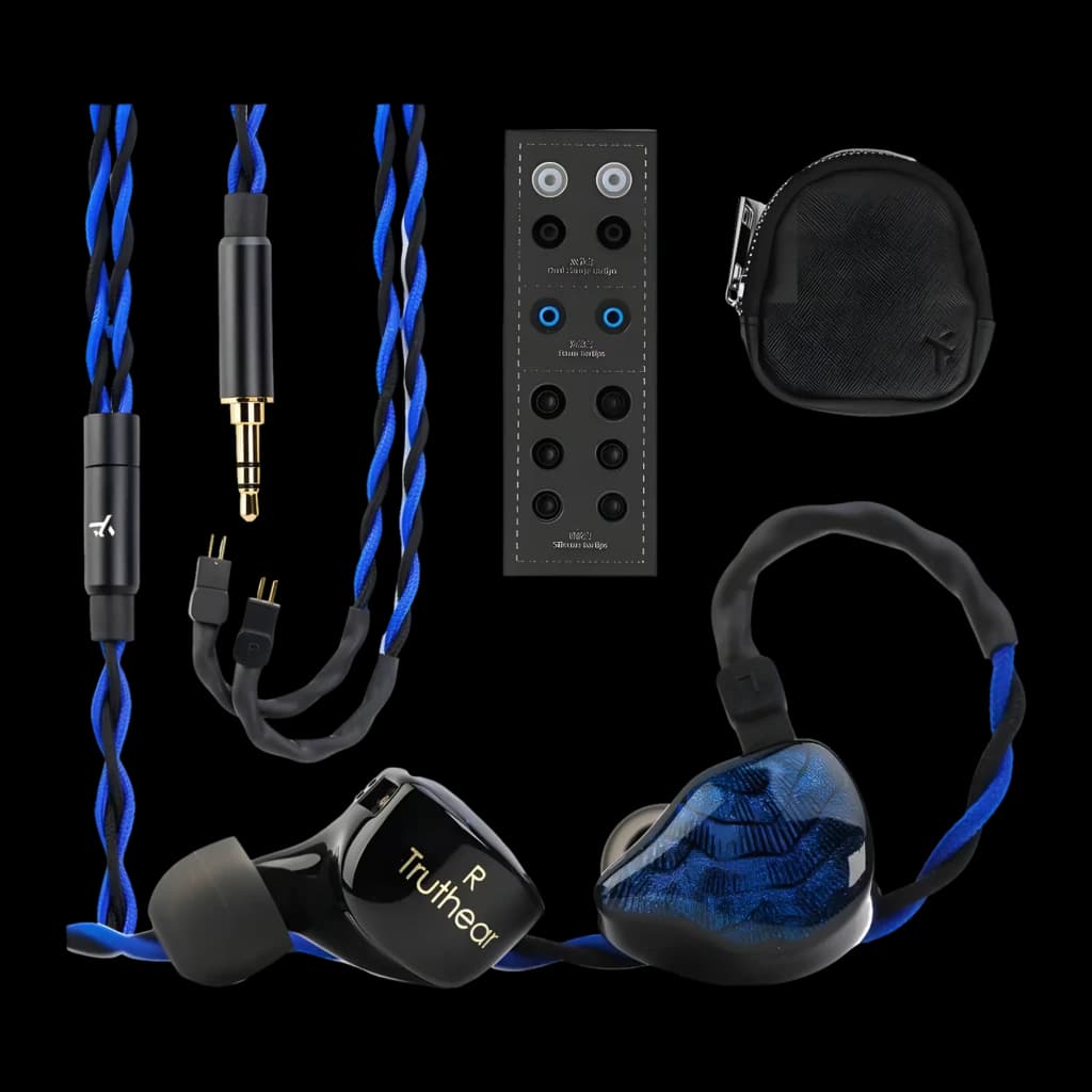 Auriculares Truthear Nova Blue In-Ear con cable (IEM) Jack 3,5mm 1DD+4BA Híbrido, contenido de caja: IEMs, cable trenzado
