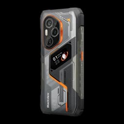 Blackview XPLORE 6 18Go/1To Noir MIL-STD-810H IP68 IP69K 12000mAh 120W, vue arrière en angle: module triple caméra, écran