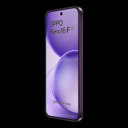 Smartphone OPPO Reno16 FS 5G negro con pantalla AMOLED 6,57 pulgadas 120Hz, cámara principal 50MP, batería 6500mAh y carga 45W; incluye NFC