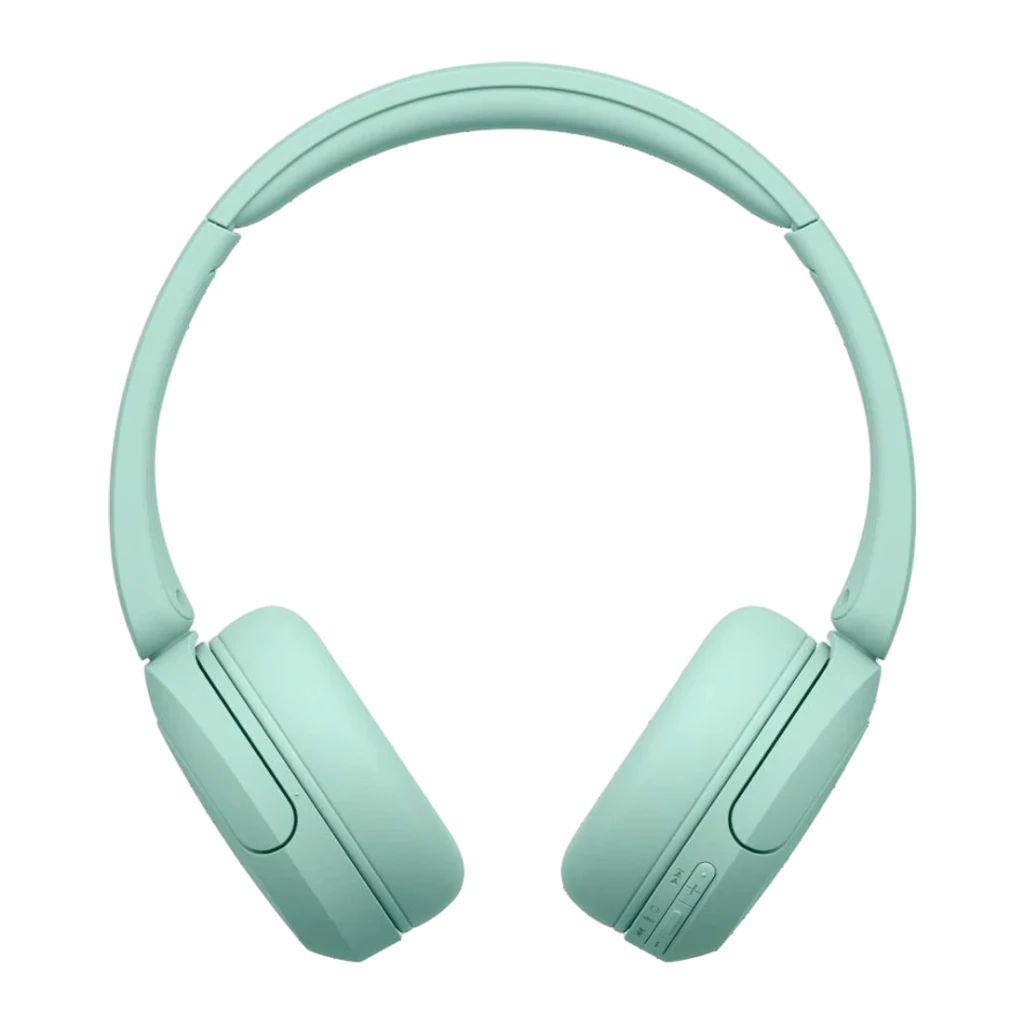 Sony Auriculares WH-CH530 Verde, vista frontal: arco, almofadas e botões laterais visíveis
