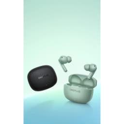 Écouteurs OnePlus Nord Buds 4 Réduction de Bruit TWS Bluetooth 6.1 Vert, comparaison coloris: étui noir et étui vert ouvert