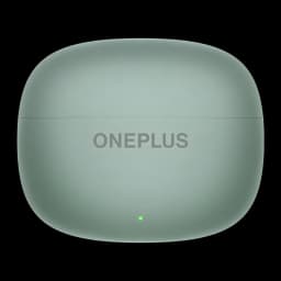 Écouteurs OnePlus Nord Buds 4 Réduction de Bruit TWS Bluetooth 6.1 Vert, vue avant: boîtier fermé avec logo ONEPLUS et LED