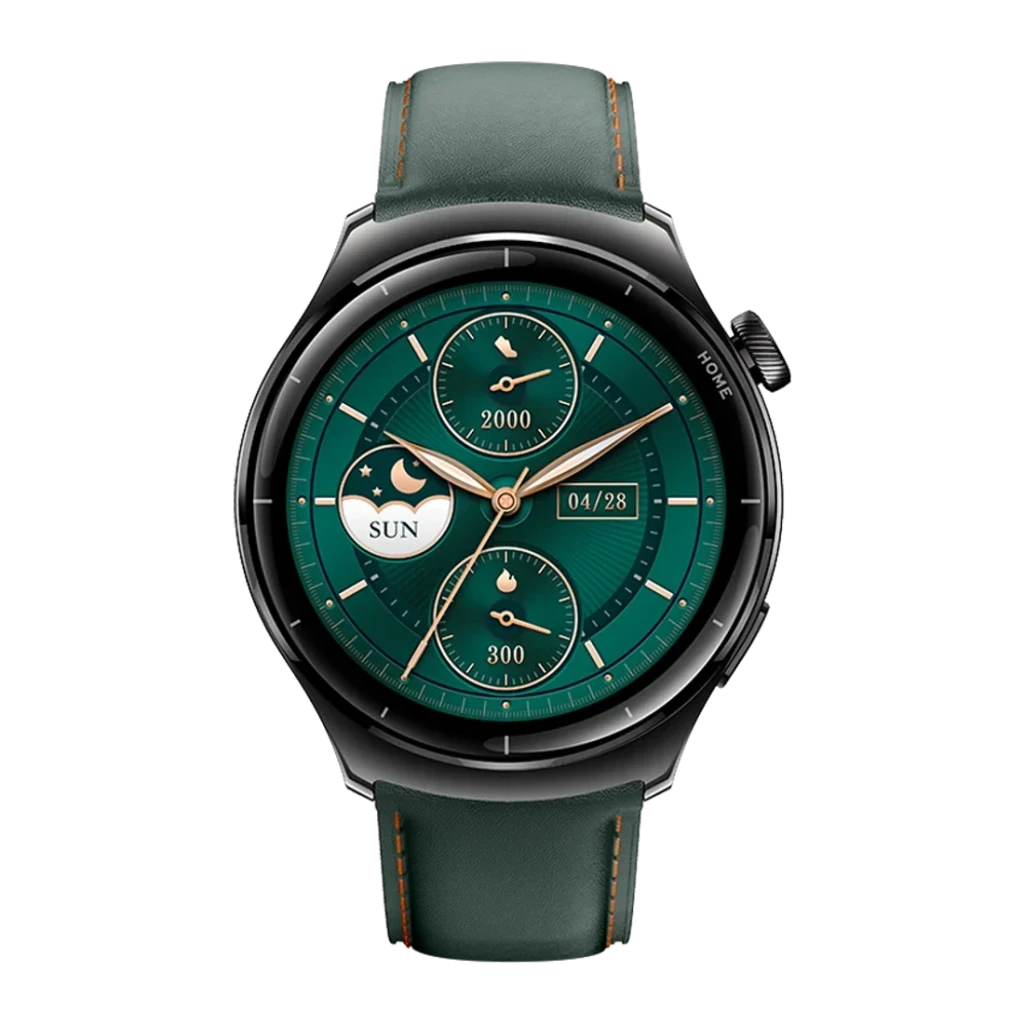 Mibro Watch Lite 3 Pro Negro GPS integrado NFC Llamadas Bluetooth, frontal: esfera verde multifunción con correa de cuero