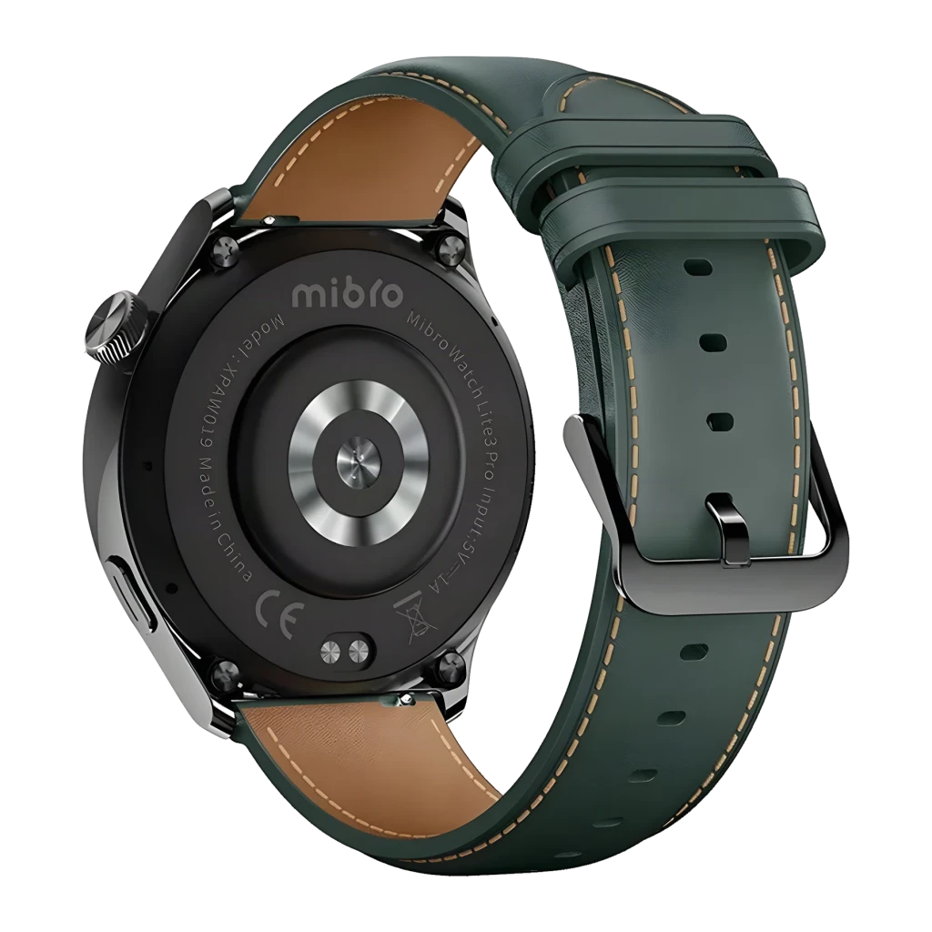 Mibro Watch Lite 3 Pro Negro GPS integrado NFC Llamadas Bluetooth, trasera: sensor de frecuencia cardíaca y correa de cuero