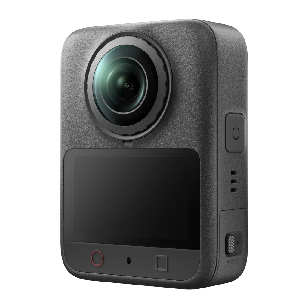 Caméra d'Action 360° DJI Osmo 360 II Standard Combo Noir 8K Ultra HD Étanche 10 m EIS, vue avant en angle: objectif