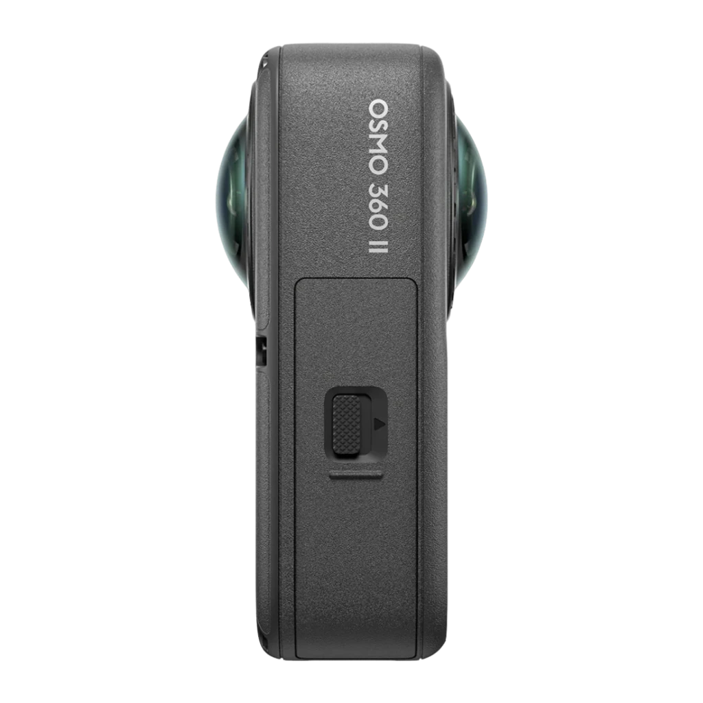 Caméra 360° DJI Osmo 360 II Adventure Combo Noir Étanche 10 m RockSteady 3.0 120MP, côté: logo gravé, fente carte