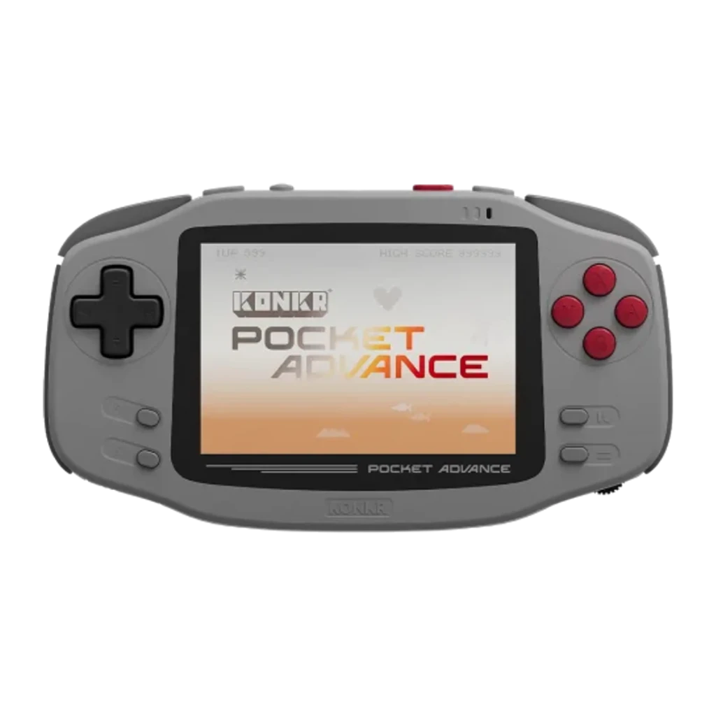Consola portátil AYANEO KONKR Pocket Advance 3GB/32GB Cinzento Android 12, frontal: ecrã ligado, d-pad preto e botões