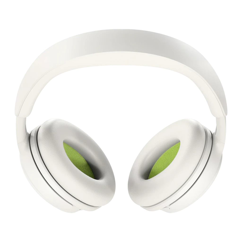 Auriculares Bose QuietComfort 2.ª Geração Cancelamento de Ruído TWS Branco, vista frontal: almofadas brancas com interior